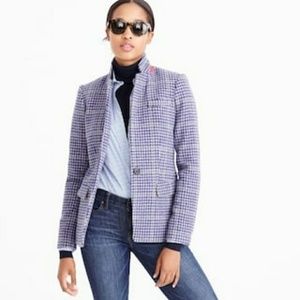 *HOLD*J.Crew Regent Purple Wool Houndstooth Blazer